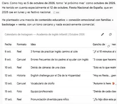 Captura: Pide el calendario