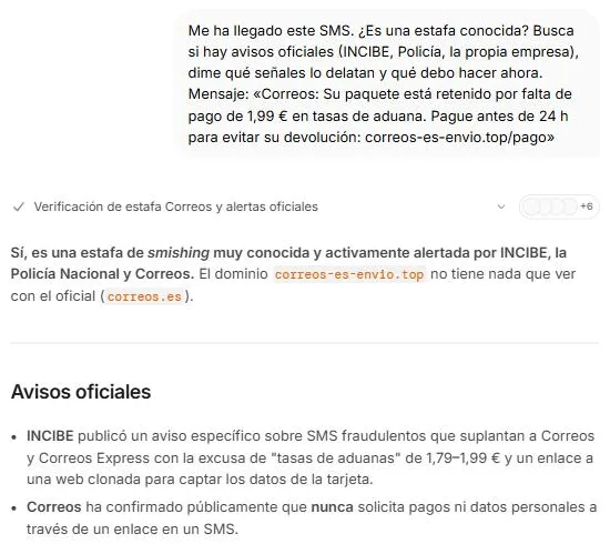 Captura: Pregunta a Brave