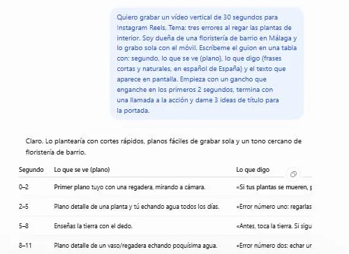 Captura: Pide el guion