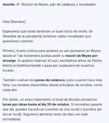 Captura: Pide la newsletter