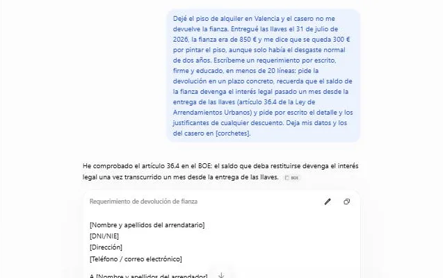 Captura: Pide el requerimiento