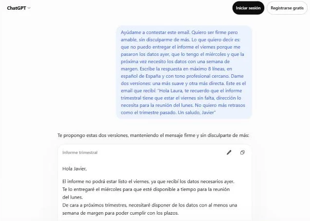 Captura: Pide la respuesta