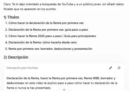 Captura: Pide los textos